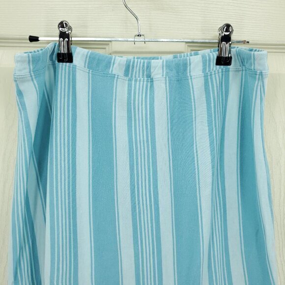 Patagonia Alpine Valley Pull On Drawstring Flutter Hem Skirt M Blue/White Stripe - Picture 10 of 16